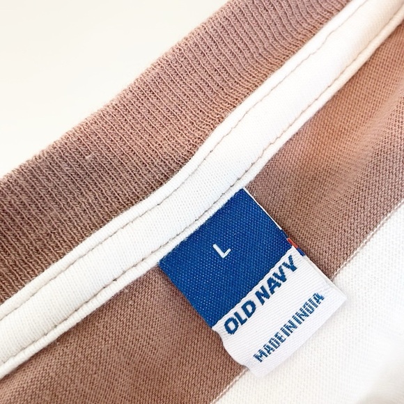 Old Navy Striped Brown and White Top - Picture 4 of 5